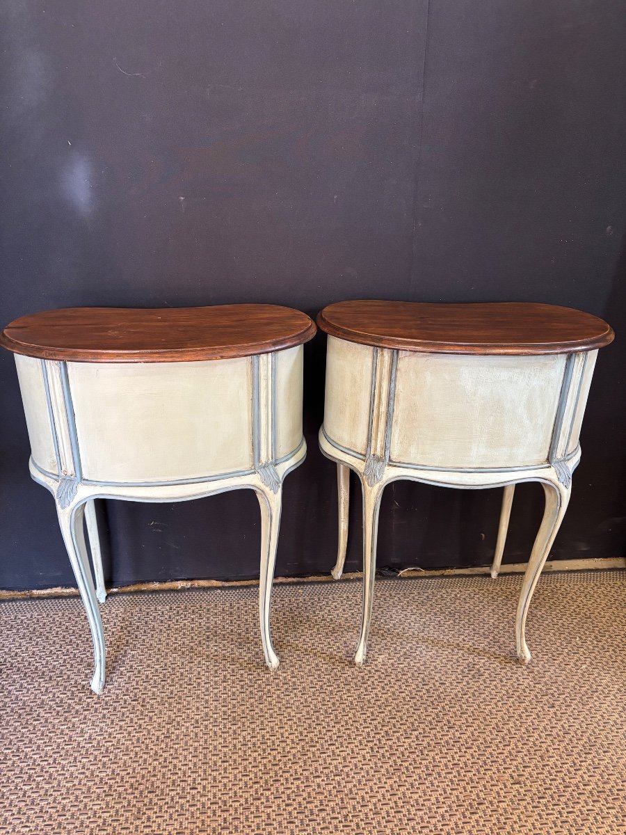 Pair Of Louis XV Style Bedside Tables -photo-4