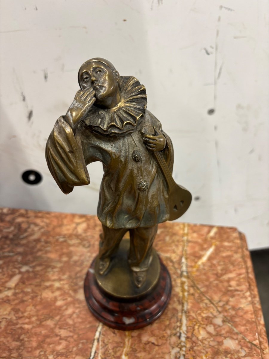 Pierrot Bronze Sculpture 