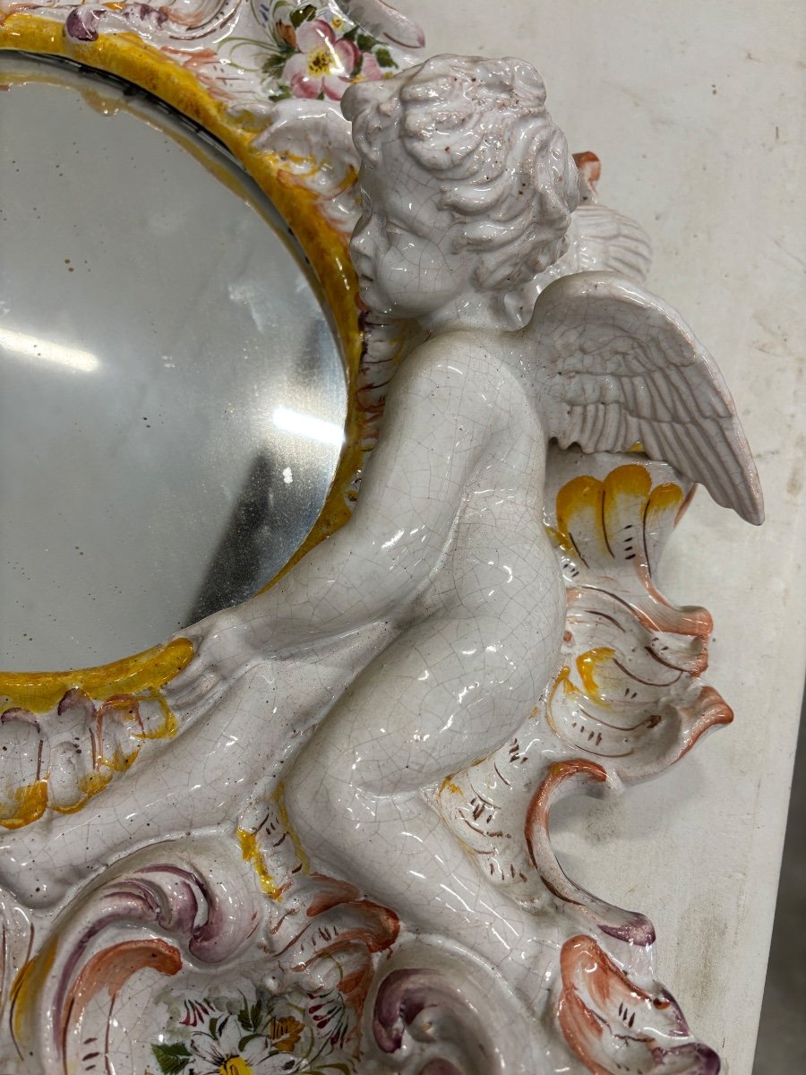 Cherub Mirror Earthenware -photo-2