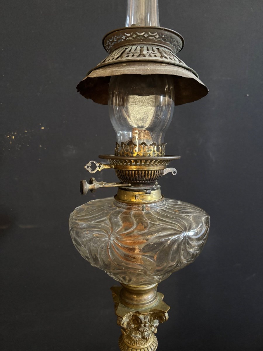 Large Oil Lamp H. 95 Cm-photo-4