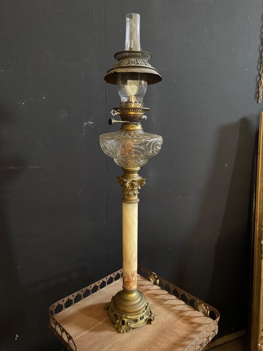 Large Oil Lamp H. 95 Cm