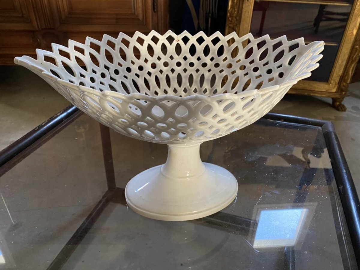 Coupe Ovale Blanche époque Charles X