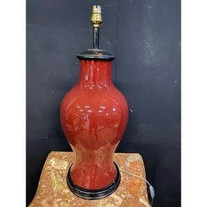 Ox Blood Red Ceramic Lamp