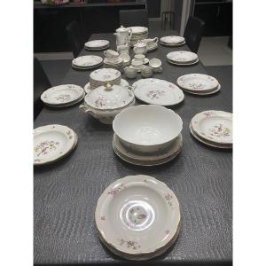 Sarguemines Earthenware Table Service 84 Pieces