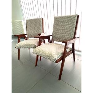 Paire De Fauteuils Scandinave XX Ième 