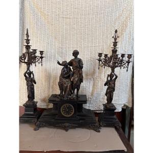 Moreau Bronze Candelabra Pendulum Trim