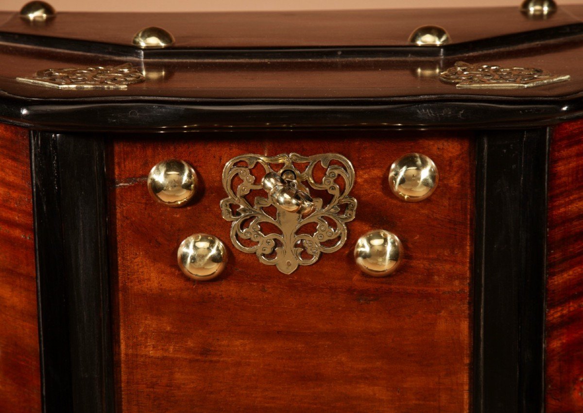 Dutch Colonial Hardwood And Solid Ebony Rare Small Chest.-photo-3