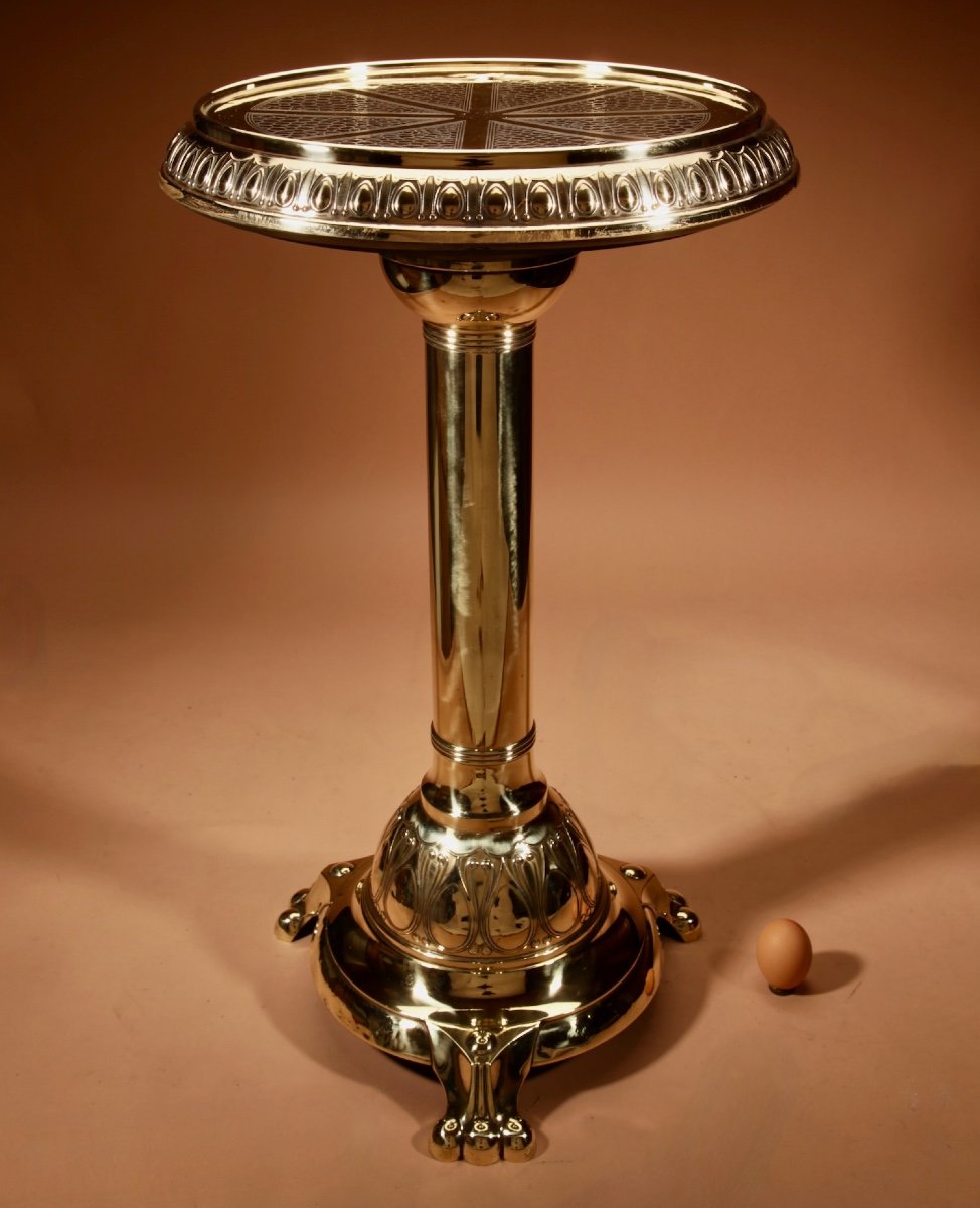 Table Basse/vin Occasionnelle En Laiton Art Nouveau Hollandais.