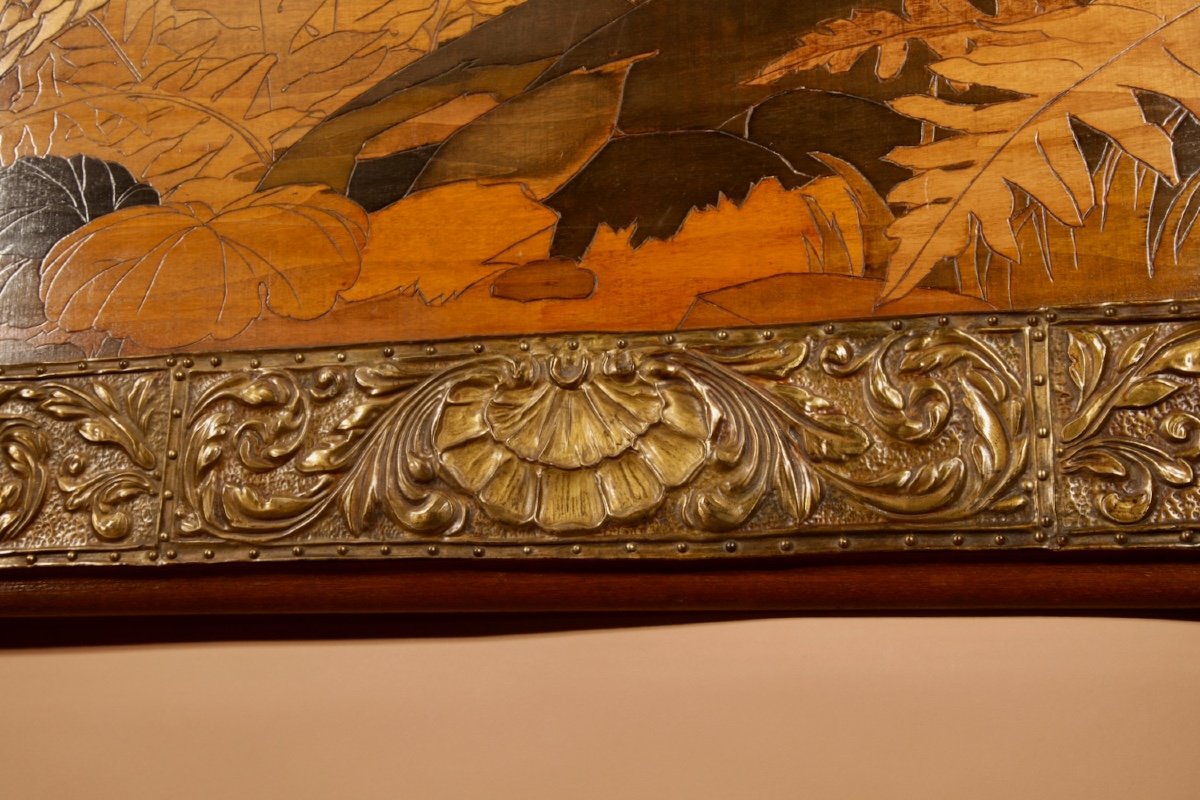 Art Nouveau/art Deco Pair Of Large Impressive Wood Carved Paintings Circa 1900-20 -photo-2