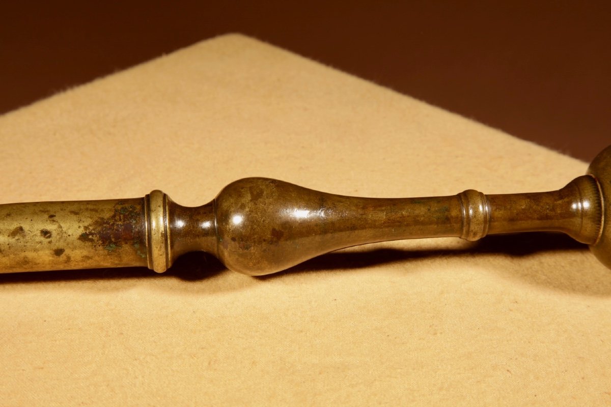 Interesting Bronze Aspergillum (holly Water Spreader) Continental 18th Century. -photo-1