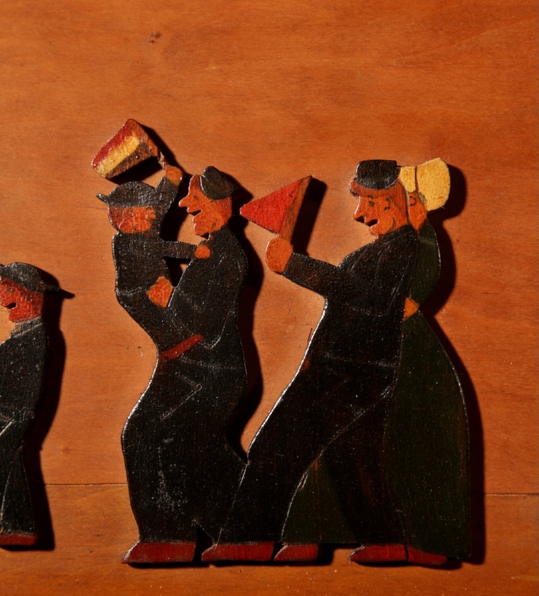  Amusing Dutch Brassband/fanfare Type Of Jigsaw Woodwork Relief Painting.-photo-4