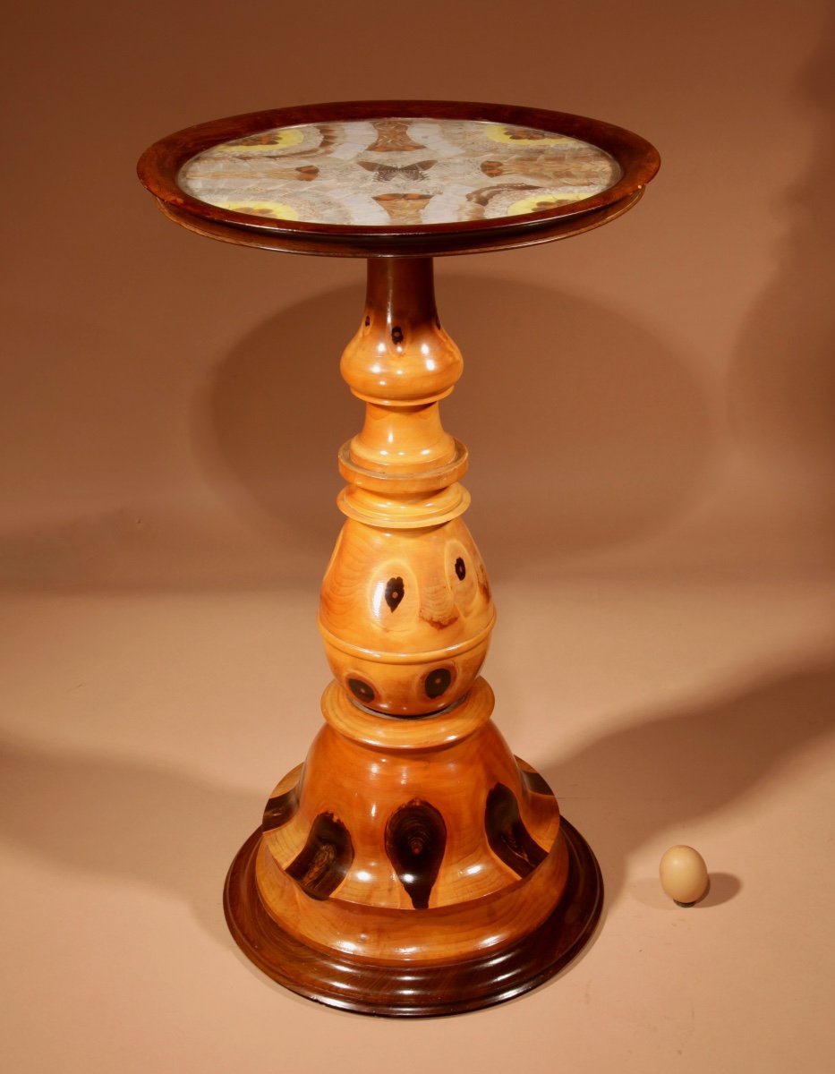 A Brazilian Butterfly Table, Circa 1900-20