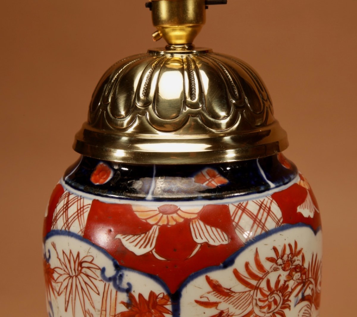 Lampe De Table En Porcelaine Japonaise Imari Circa 1900-photo-3