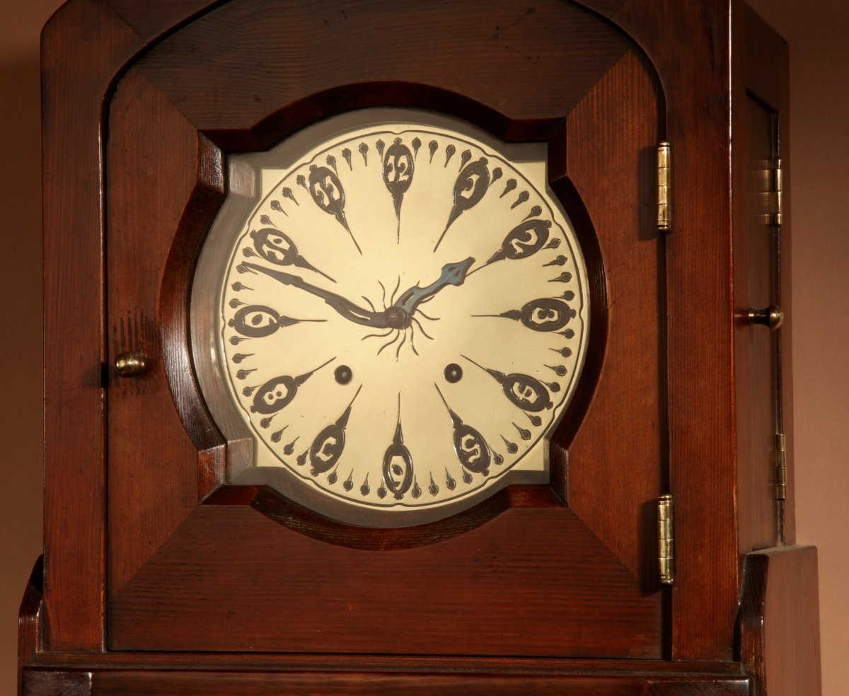    art Nouveau / Art Deco Architectural Design Dutch / German Wall Clock Circa 1900/20-photo-3