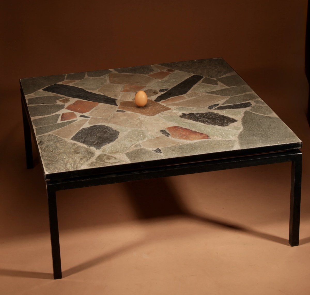 A Brutalist Period Dutch Coffee Table In The Style Of Paul Kingma