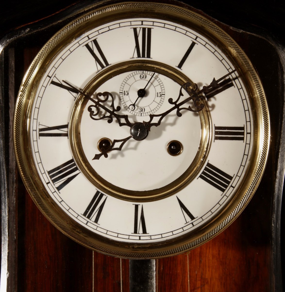  Viennese Style Regulator Wall Clock, Austria/germany Black Forest Circa 1850-80.-photo-2