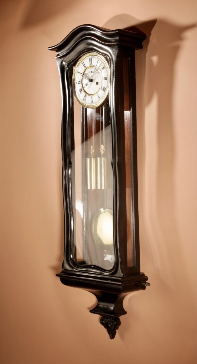  Viennese Style Regulator Wall Clock, Austria/germany Black Forest Circa 1850-80.-photo-6