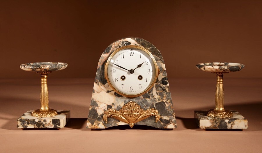 Horloge Art Déco Française, Vers 1920.