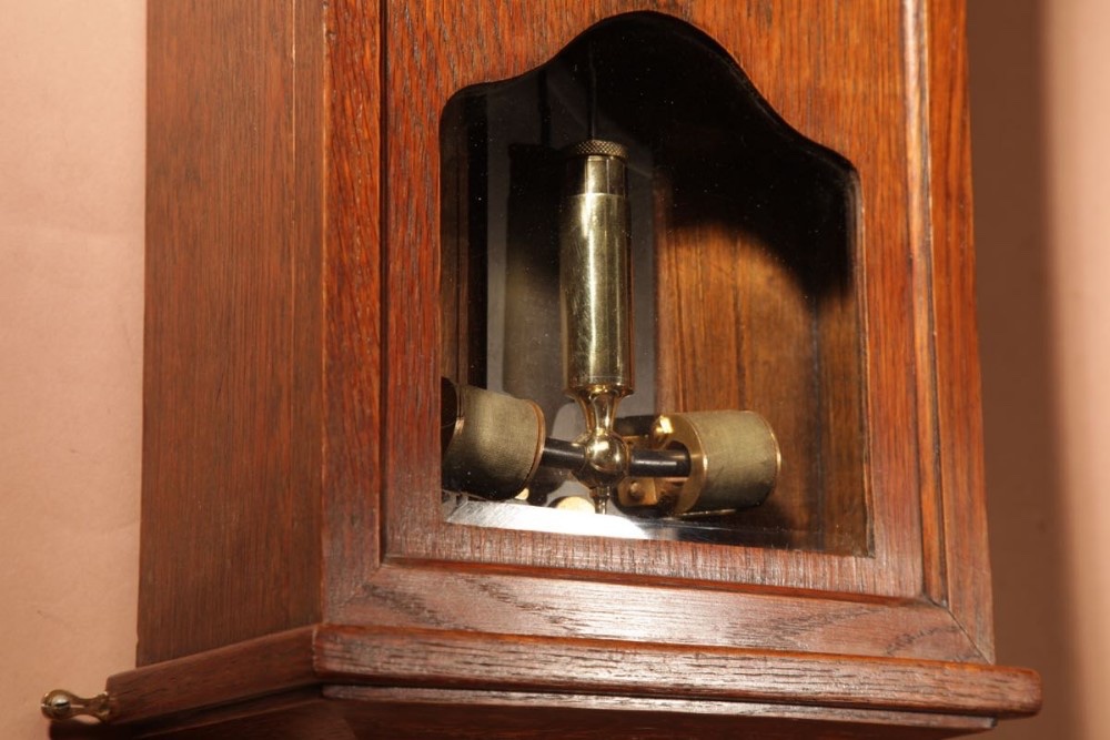  An Early Electrical Ato Haller & Benzing Oak Wall Clock Circa: 1925.-photo-4