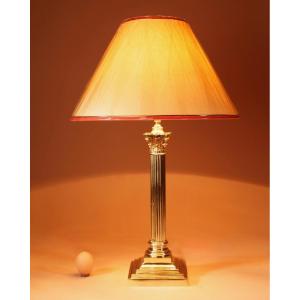 Corinthian Stylish Brass Table Lamp Circa 1910-30