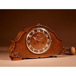 Junghans Art Deco Oak Mantel Clock Circa 1940-50