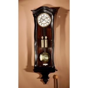  Viennese Style Regulator Wall Clock, Austria/germany Black Forest Circa 1850-80.