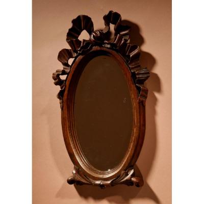 A Decorative Carved Oak Oval Mirror, Louise Seize Style, Circa 1900