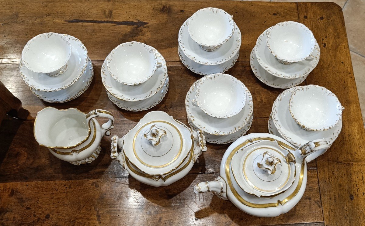 19th Century Paris Porcelain Tea Service-photo-2