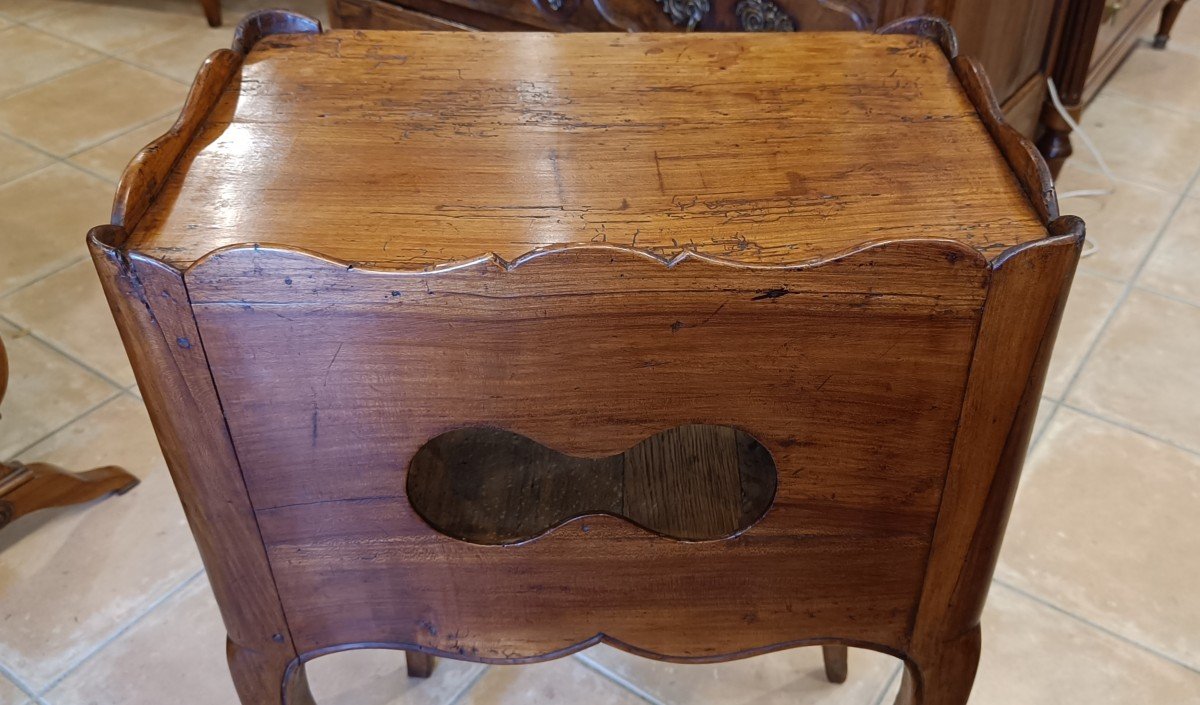 Louis XV Bedside Table In Cherry, Late 18th Early 19th-photo-3