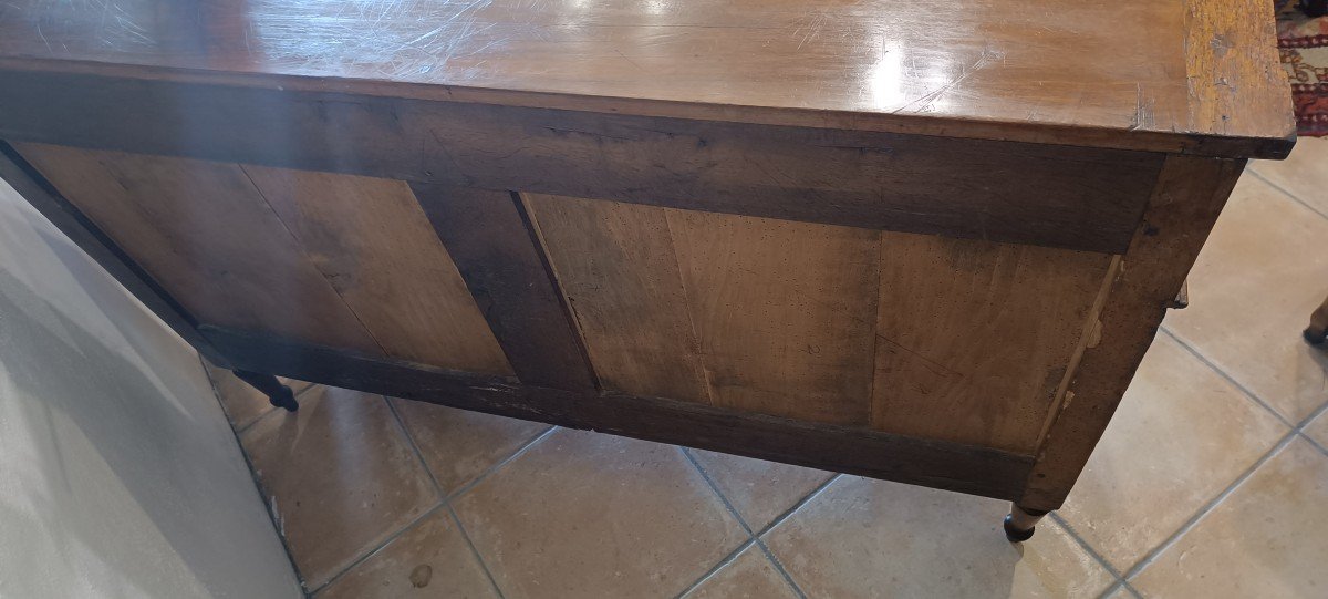 Louis XVI Commode In Walnut, Late 18th Early 19th-photo-6