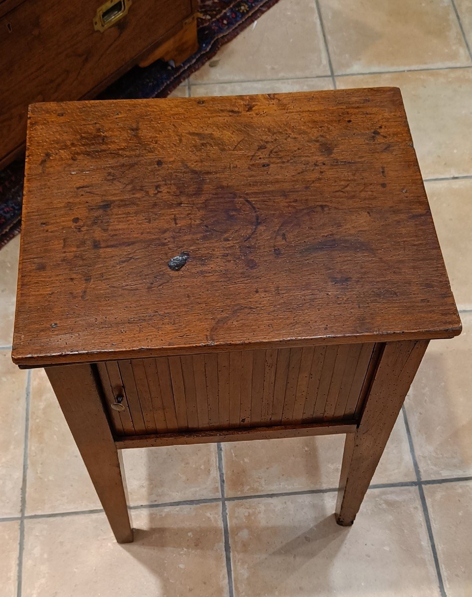 Directoire Bedside Table With Walnut Curtain-photo-3