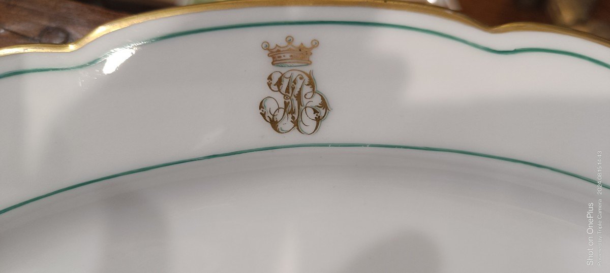 Pair Of Coated Serving Dishes In Paris Porcelain-photo-3