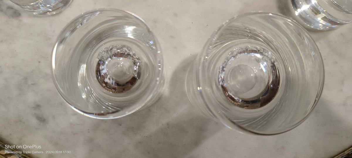 Lot De 16 Verres En Cristal De Baccarat, Modèle Tir Bar-photo-1