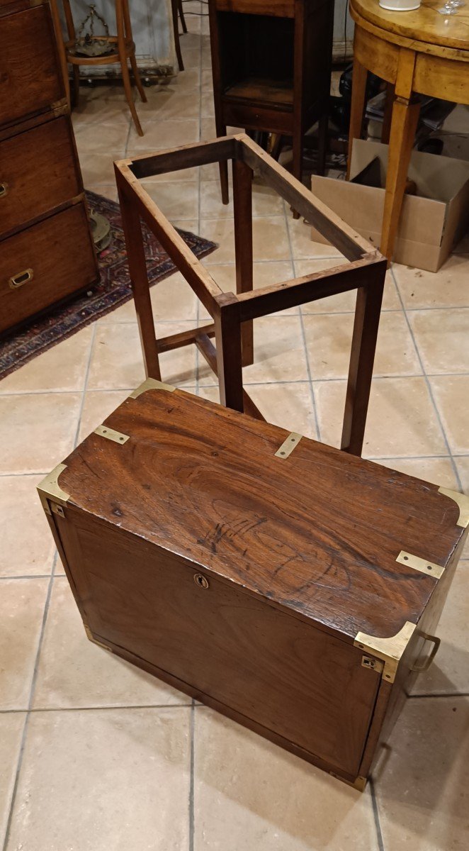 19th Century Mahogany Officer's Secretary -photo-7