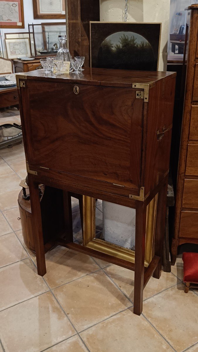 19th Century Mahogany Officer's Secretary 