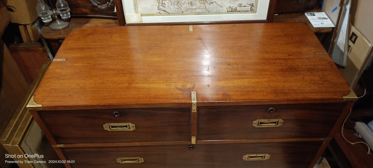 Commode d'Officier, Dite De Marine En Acajou-photo-4