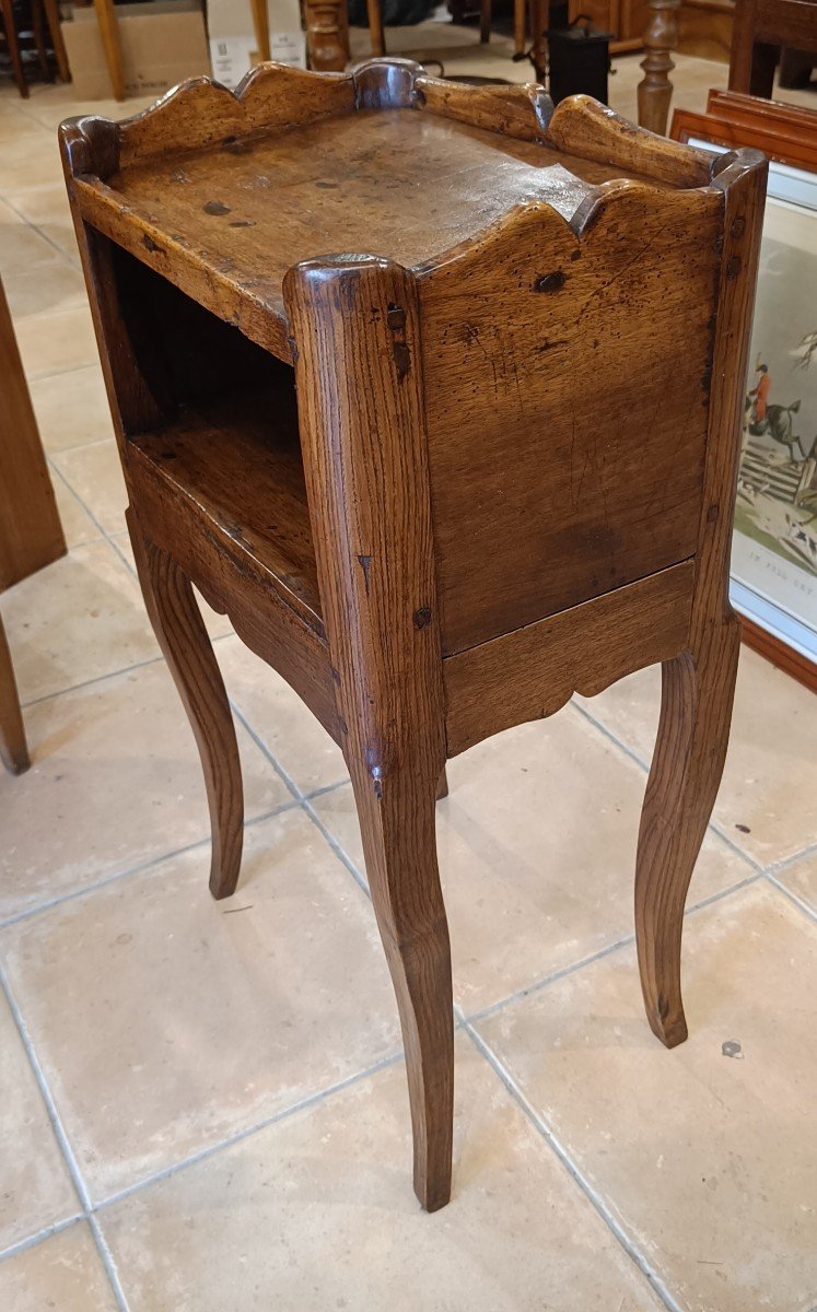 Louis XV Bedside Table, Late 18th Century, In Walnut And Ash-photo-3