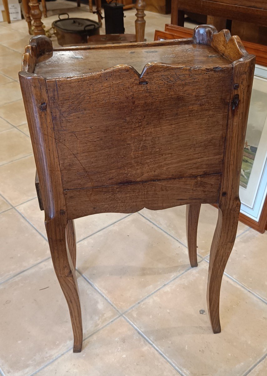 Louis XV Bedside Table, Late 18th Century, In Walnut And Ash-photo-1