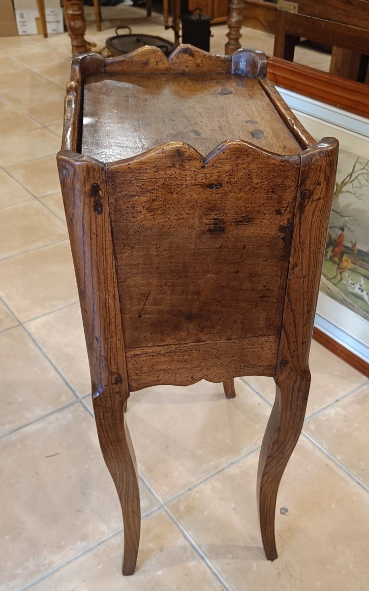 Louis XV Bedside Table, Late 18th Century, In Walnut And Ash-photo-2