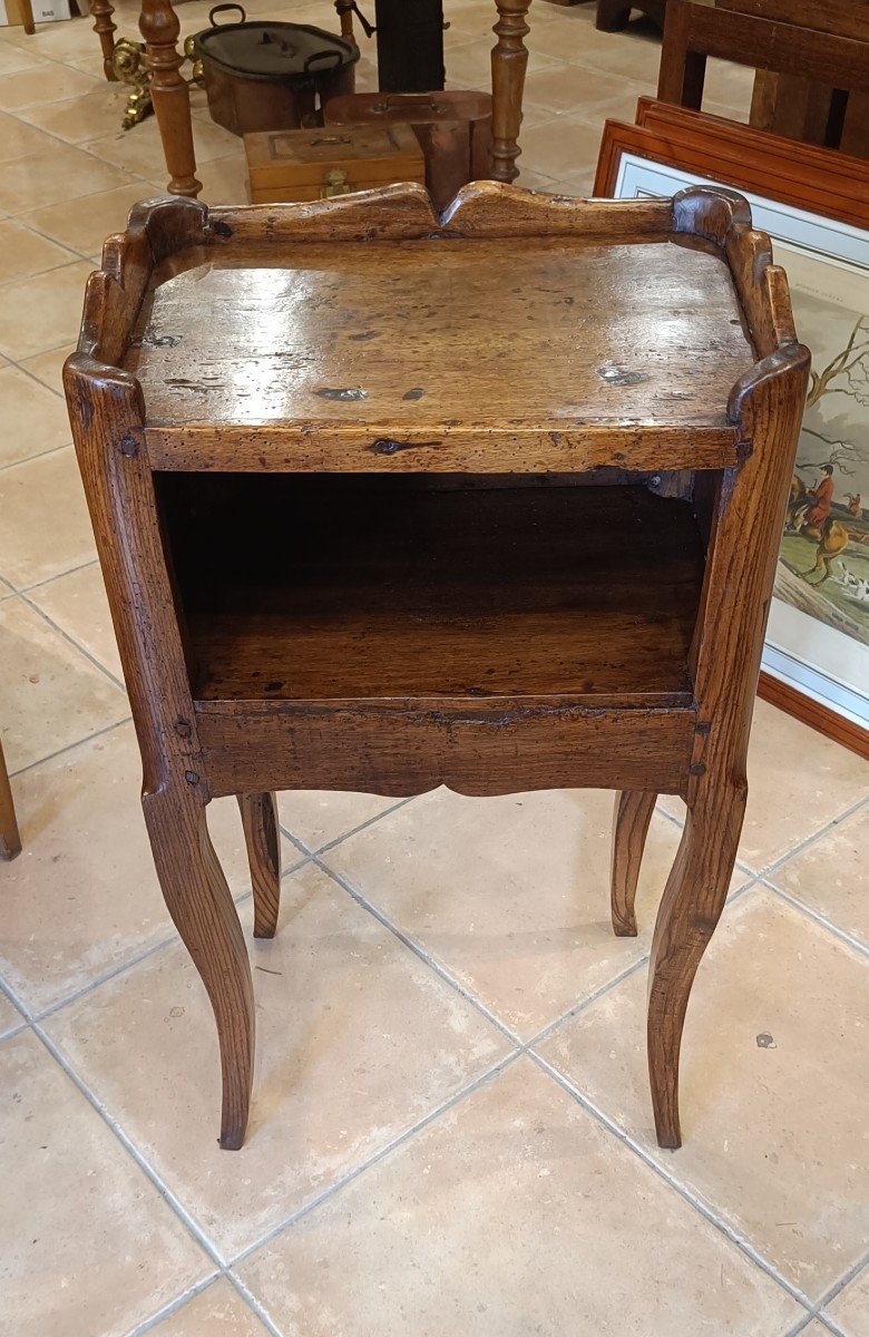 Louis XV Bedside Table, Late 18th Century, In Walnut And Ash