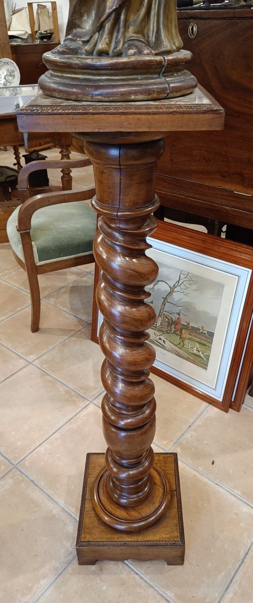 Twisted Column Walnut, Beech And Marble-photo-2