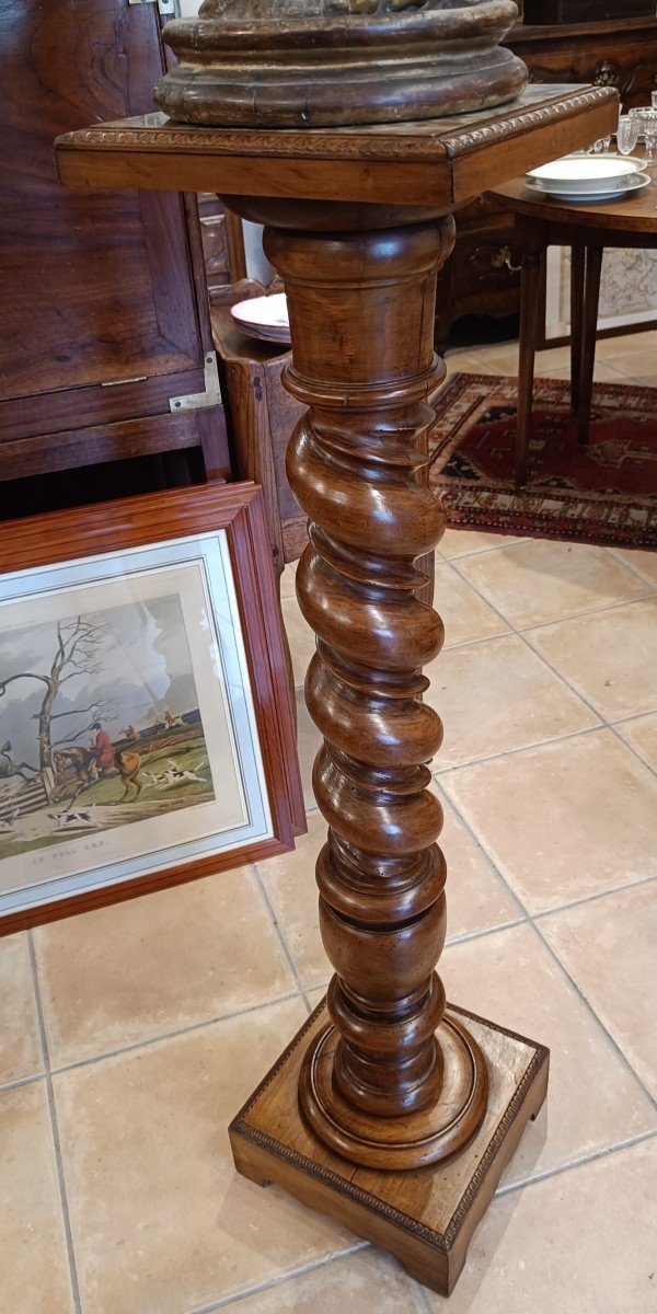 Twisted Column Walnut, Beech And Marble-photo-1