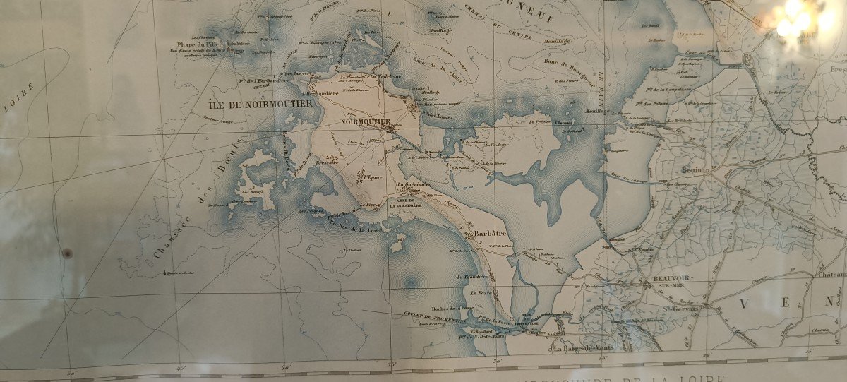 Grande Carte Marine "atlas Des Ports De France, 1895", Noirmoutier, Le Croisic, Estuaires ...-photo-4