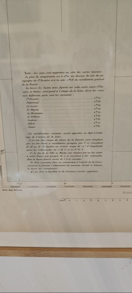 Grande Carte Marine "atlas Des Ports De France, 1895", Noirmoutier, Le Croisic, Estuaires ...-photo-4