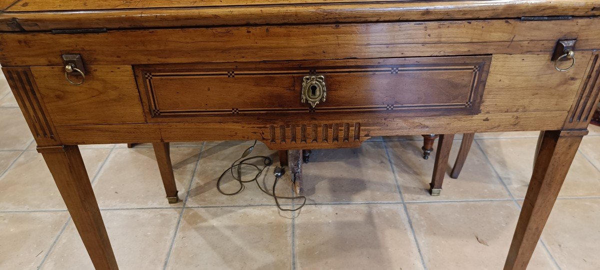 Louis XVI Sloping Desk In Cherry Wood-photo-1