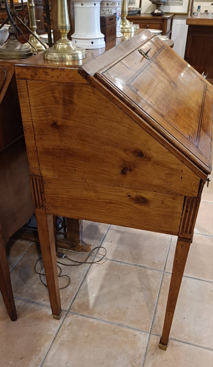 Louis XVI Sloping Desk In Cherry Wood-photo-5