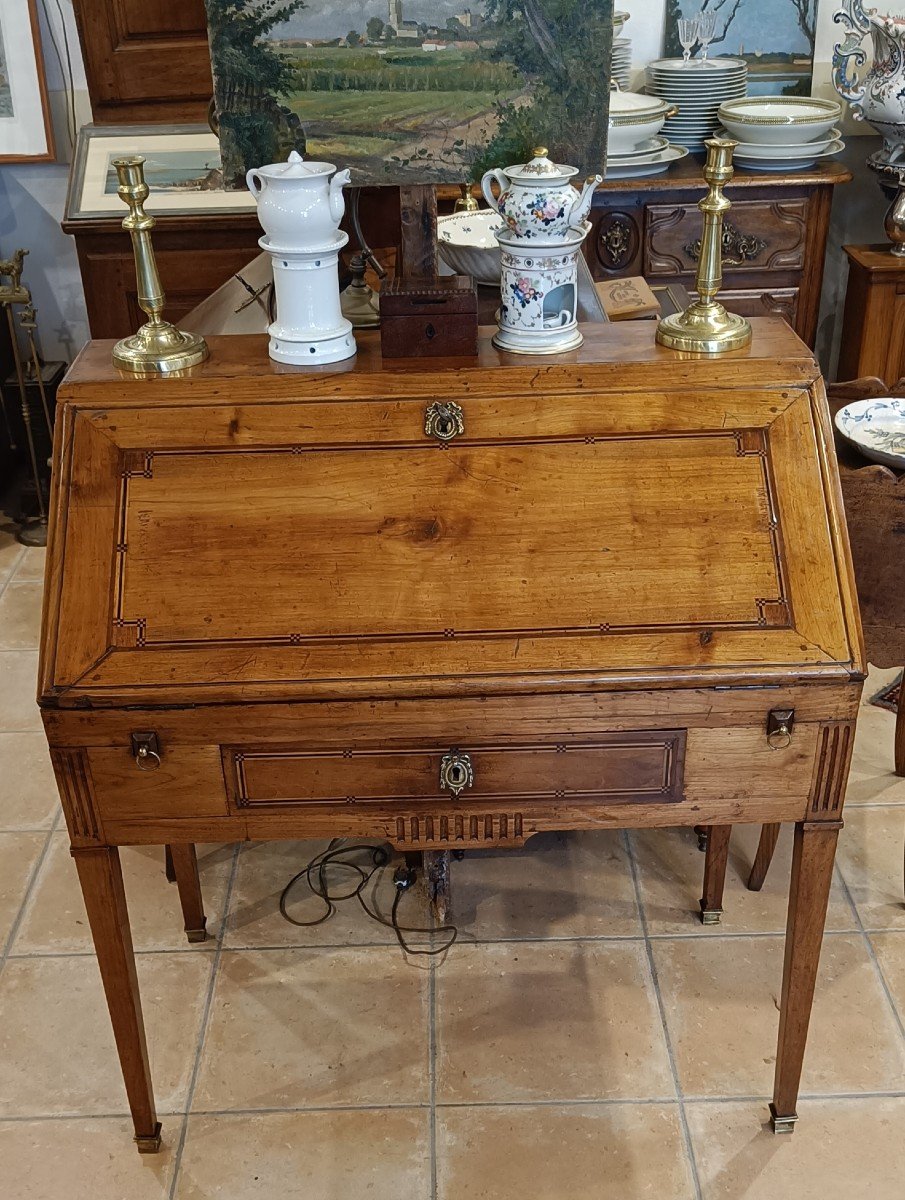 Louis XVI Sloping Desk In Cherry Wood