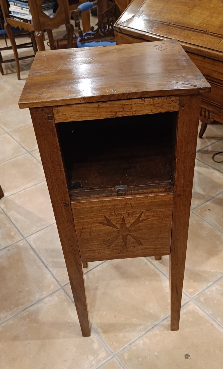 Directoire Bedside Table In Cherry Wood -photo-2