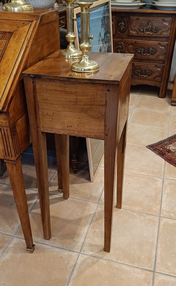 Directoire Bedside Table In Cherry Wood -photo-1