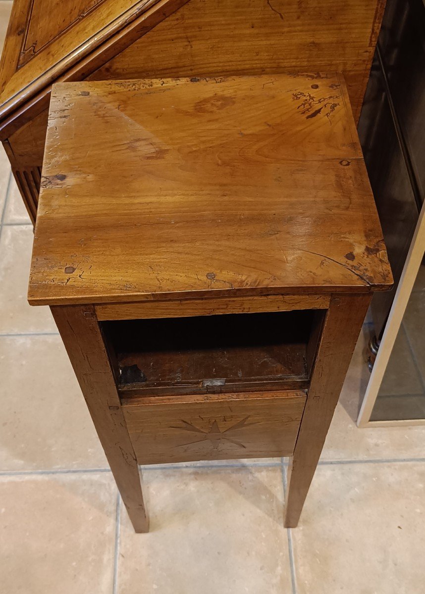 Directoire Bedside Table In Cherry Wood -photo-2